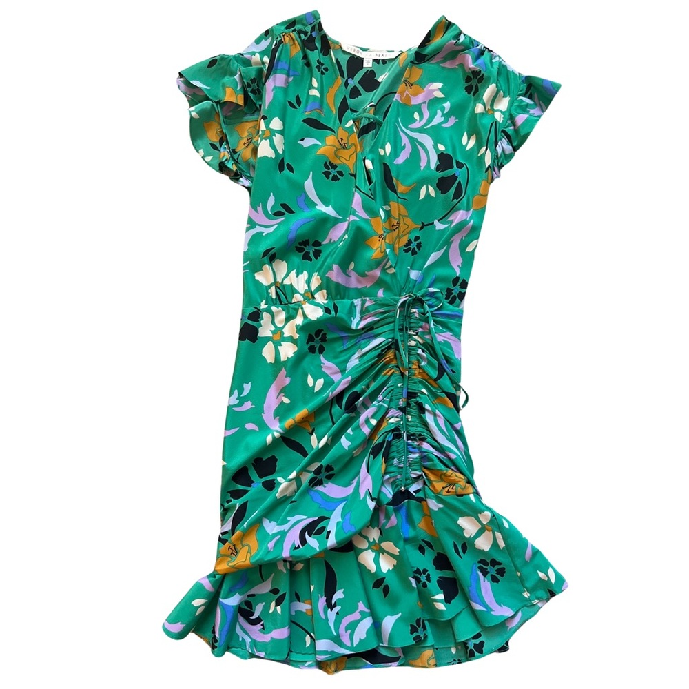 VERONICA BEARD Green printed dress, Size: 2 - Picture 4 of 10
